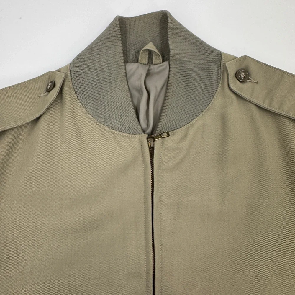 Military Equipment Corp USMC Bomber Jacket Mens 40R Olive Wool Blend Epaulets